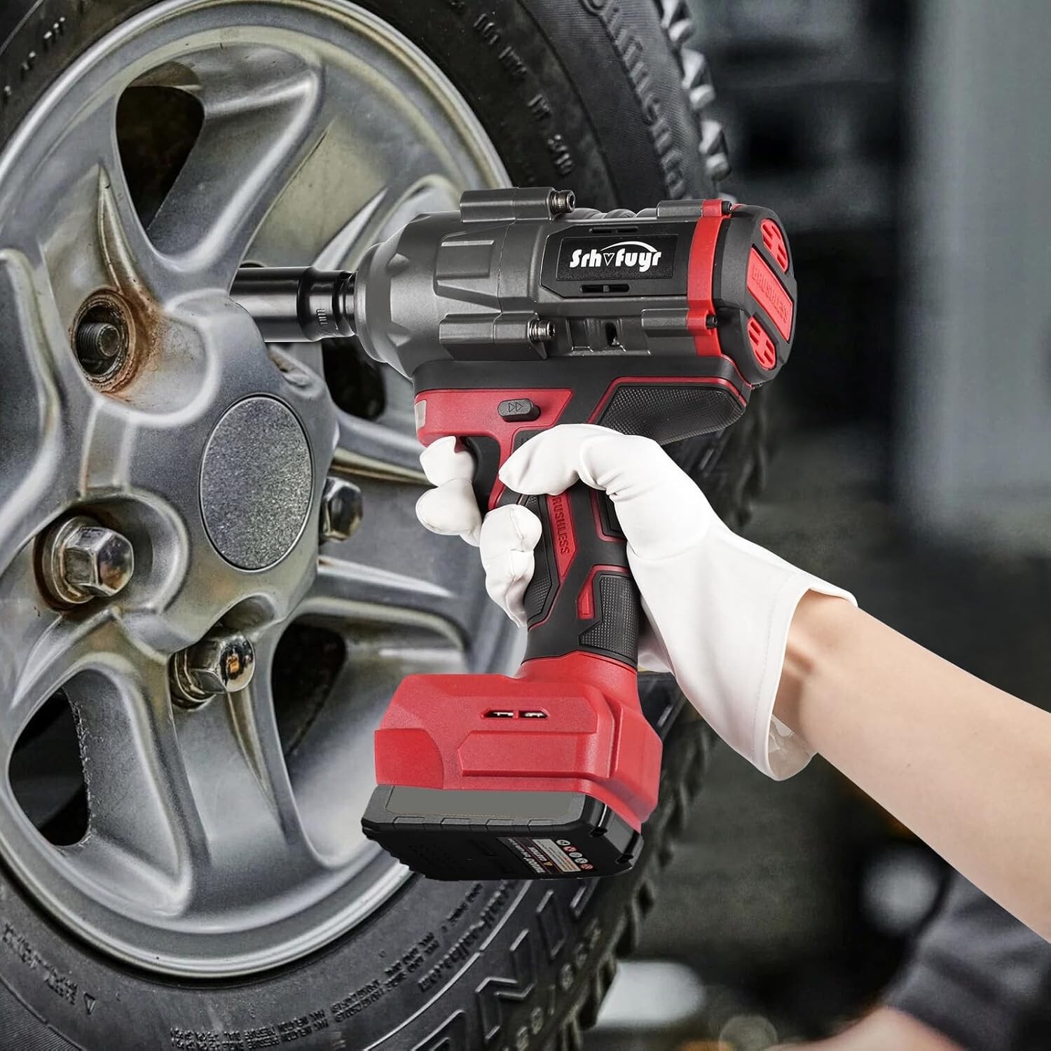 Cordless Impact Wrench 1/2 inch Up to 740FT-LBS Fits Milwaukee 18V (No Battery)