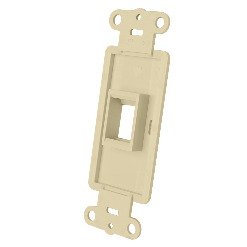 Skywalker 1-Port Single Gang Keystone Decora Style Insert Strap (Ivory)