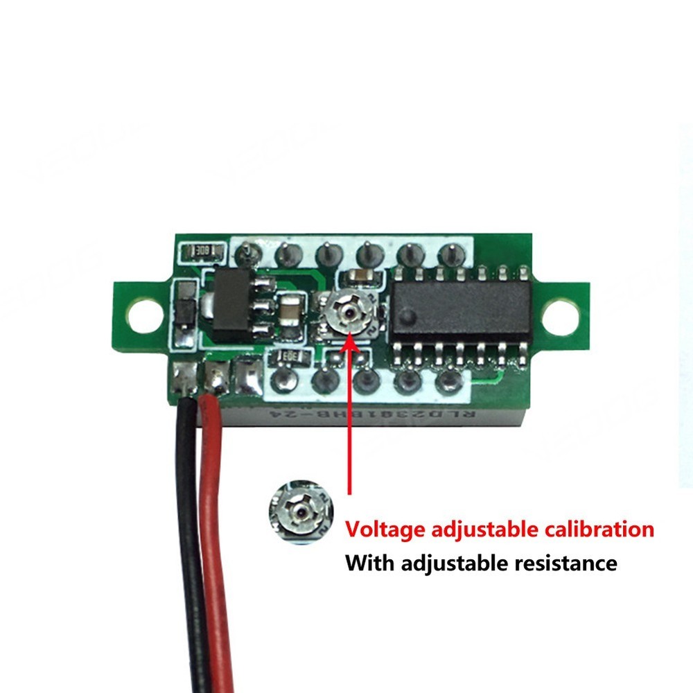 Battery Voltage Tester with 028 inch LED Display & Wide DC Input Range