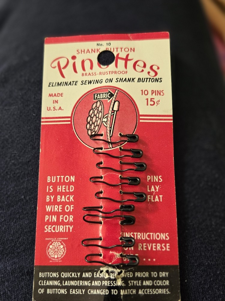 Vintage Shank Button Pinettes