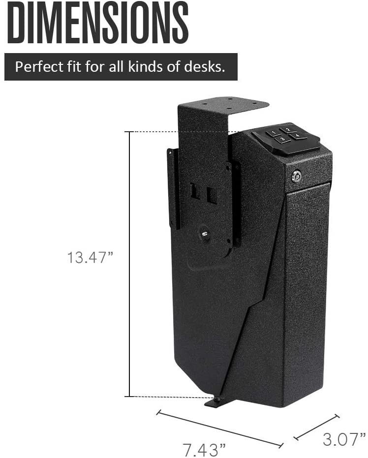 RPNB Portable Gun Safe Mounted Firearm Digital Pistol New