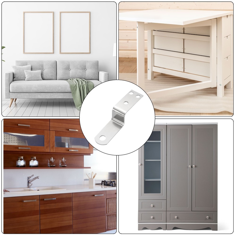 10pcs Z Shaped Corner Bracket, 0.7 Inch Silver Frame Bracket