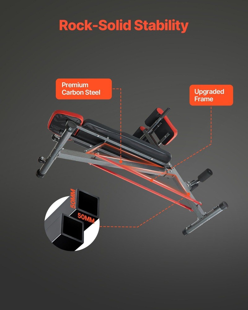 660lb Versatile Back Extension Bench with Adjustable Arm & Core Setup