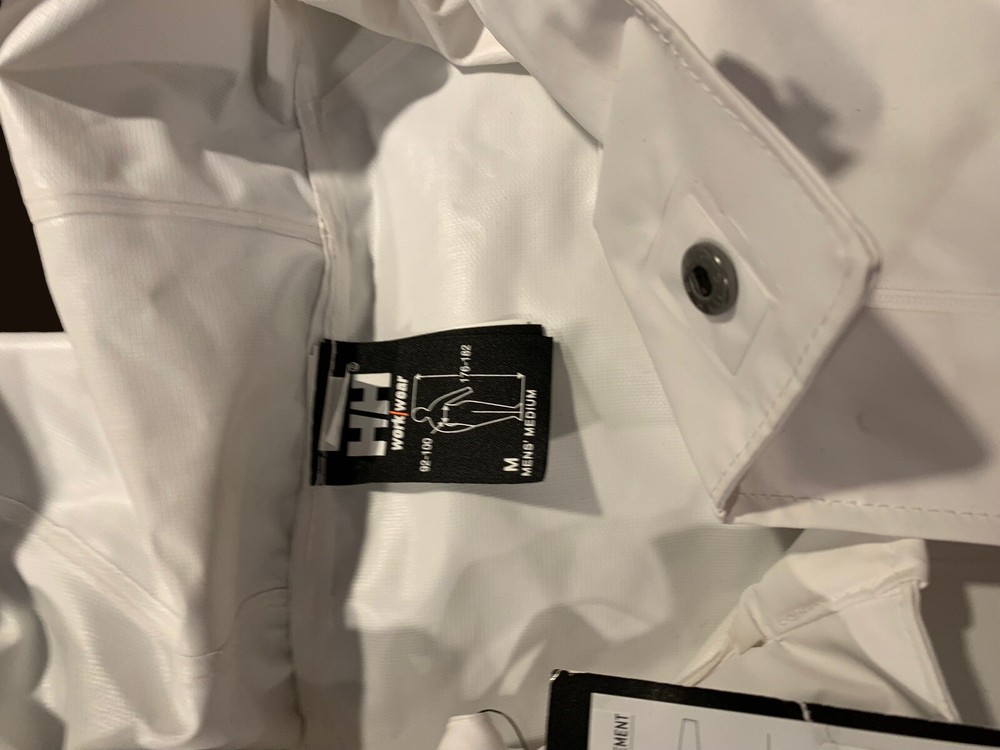 Helly Hansen 70215- M Polyvinyl White Processing Jacket with Hood New