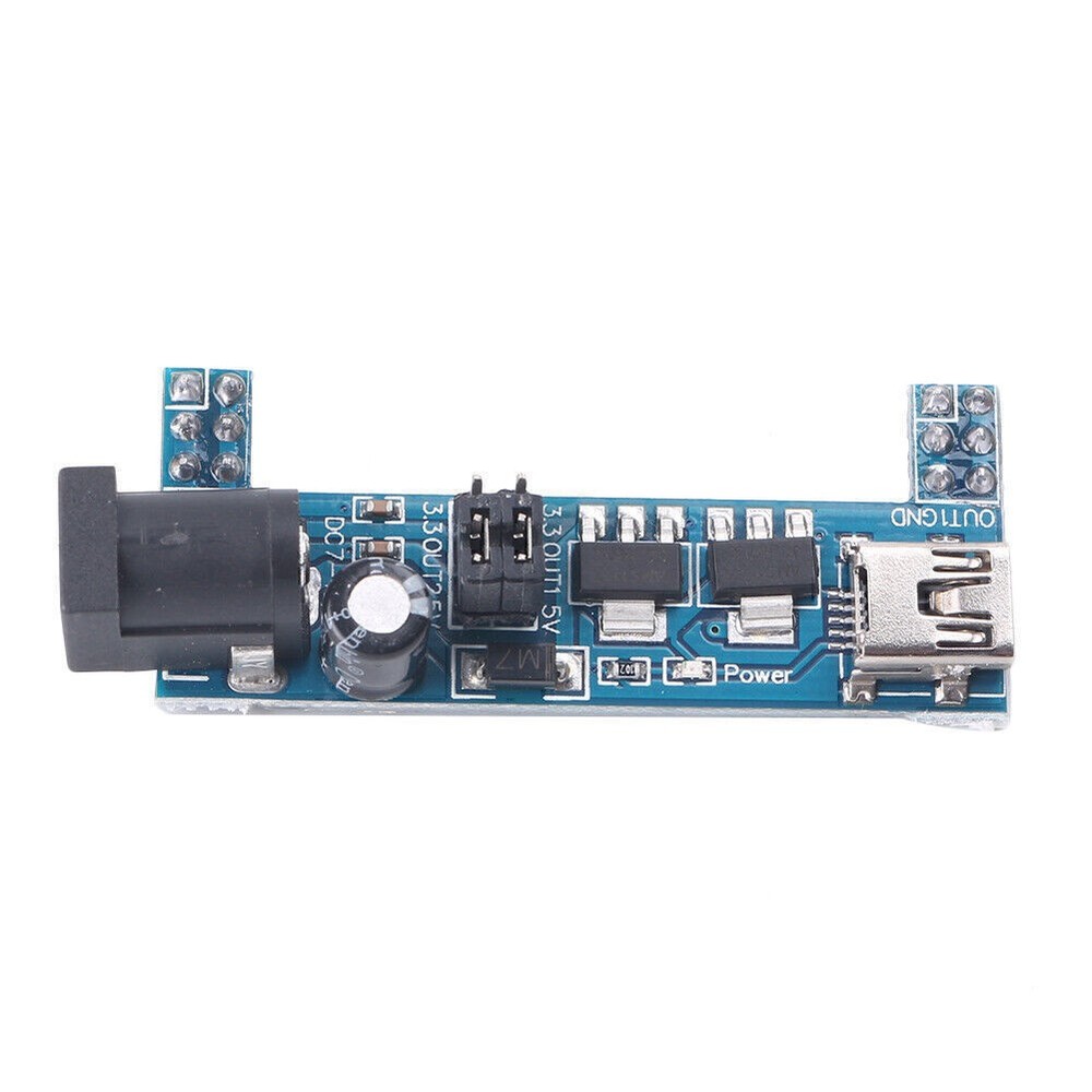 Mini USB MB102 Breadboard Power Supply Module 3.3V/5V Solderless