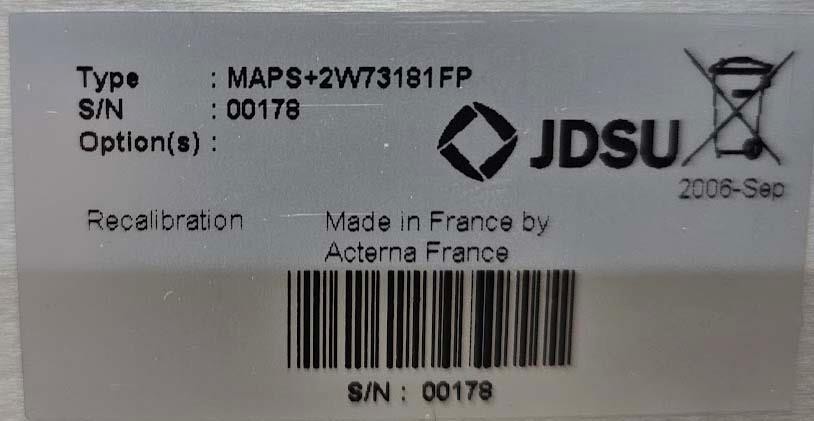 JDSU Optical Switch SW Model MAPS+2W73181FP ++