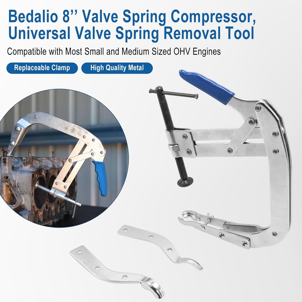 8 in Valve Spring Compressor Universal Valve Spring Removal Tool Compatible w...