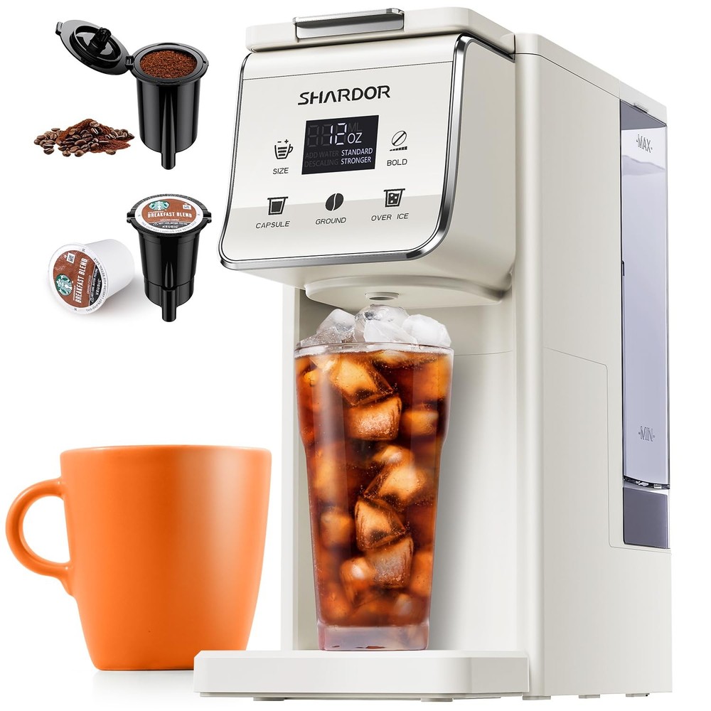 TWOMEOW Coffee Maker Hot & Iced With Bold Setting,Single Serve Coffee Maker For
