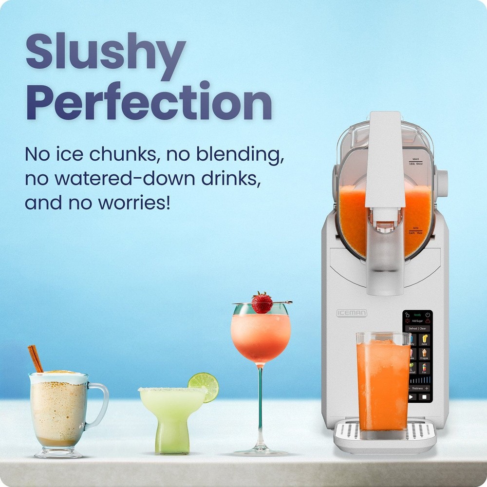 Iceman Slush-Ease 48 oz. Slushy Maker with Customizable Thickness 64 Oz.