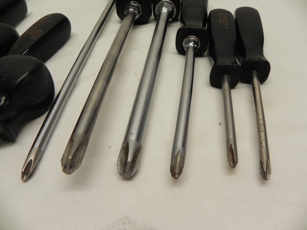 Snap-On 15 Piece Combination Black Hard Handle Screwdriver Set
