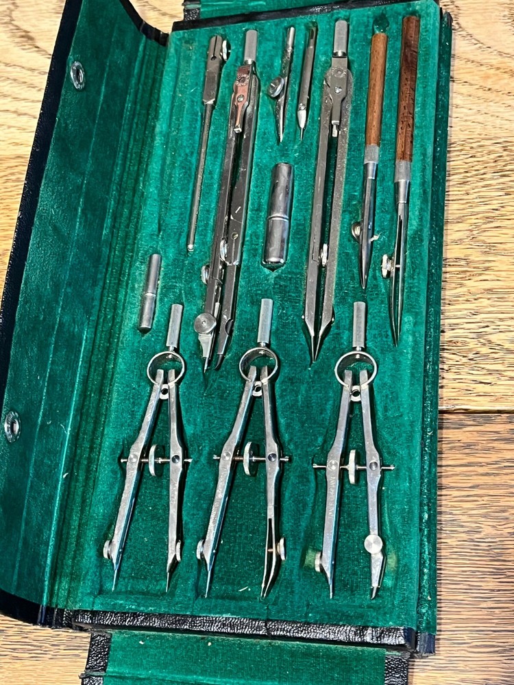 vintage German drafting tool kit