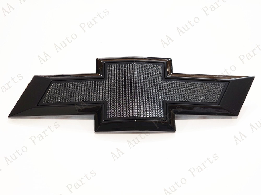Front Rear Gloss Black Bowtie Emblem 2022-2023 Refreshed Chevy Silverado 1500