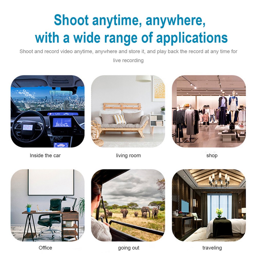 Smart Mini Wireless WiFi Camera Night Vision Motion Detect Home Security HD1080P