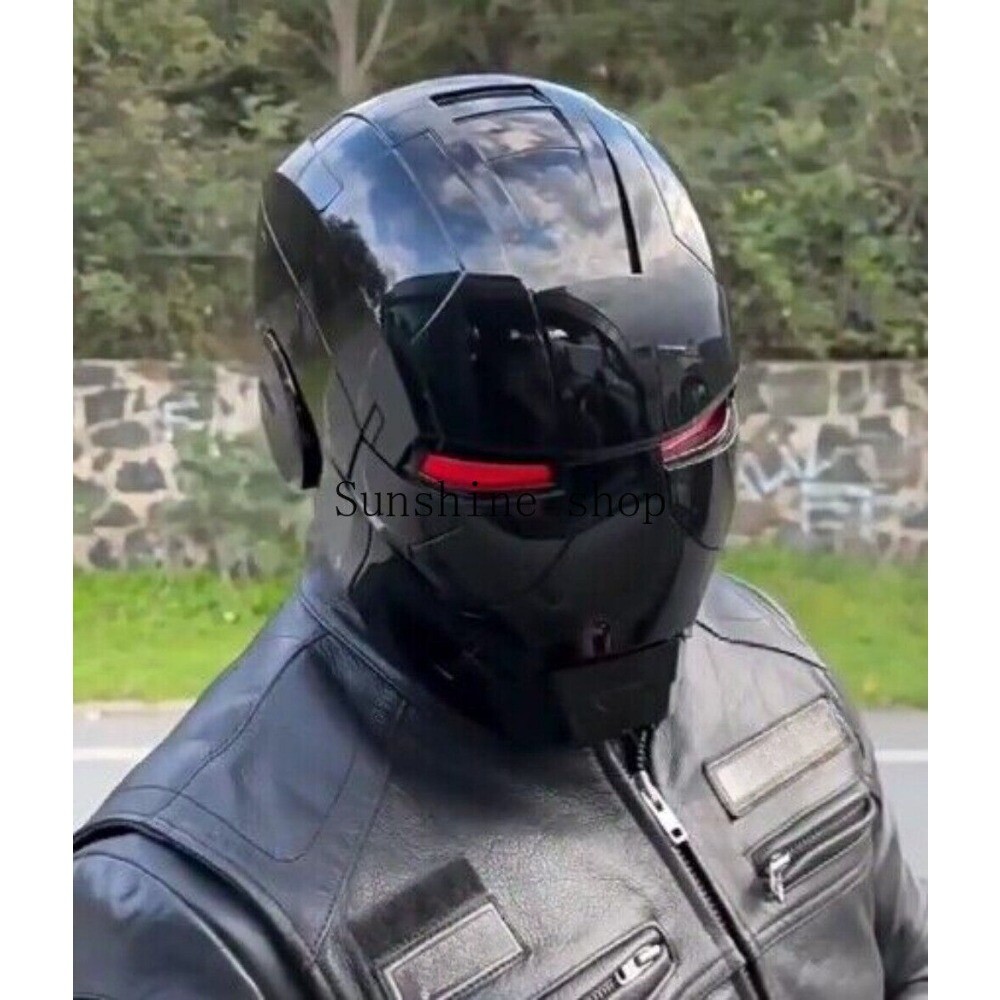2025 Autoking Iron Man Black MK5 Helmet Electronic Wearable Voice-control Mask