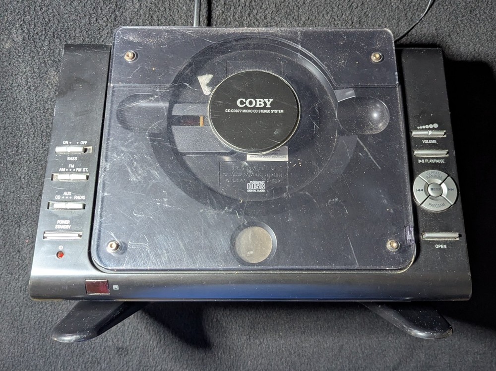 Coby Stereo System CD-CX377 + Speakers *TESTED*WORKING* NO REMOTE