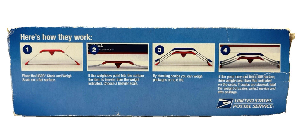 Vtg USPS Stack and Weigh Easy Shipping Scales Stackable 1 - 6 lbs