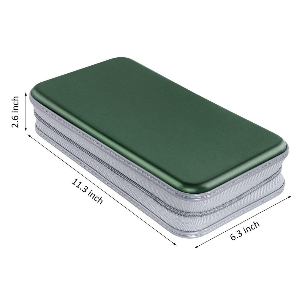 CD Case, Siveit DVD Case Holder 96 Capacity Hard Plastic CD DVD Disc Cases