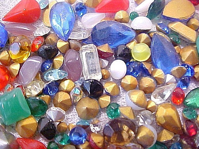 315 HUGE LOT VTG LOOSE GLASS RHINESTONES JEWELRY REPAIR UNUSED CRAFT FINDINGS M