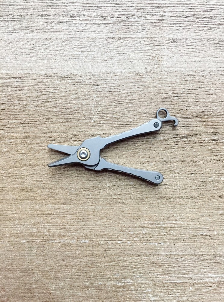 Titanium Mini Scissors Keychain Utility Folding Shears Feather Light Pocket EDC