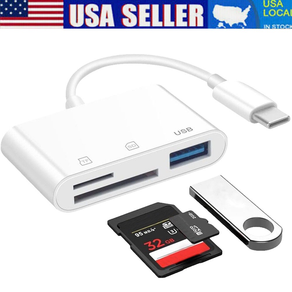 USB-C SD/TF Card Reader for iPhone 16 iPad Mac Laptop, High-Speed Data Transfer⚡