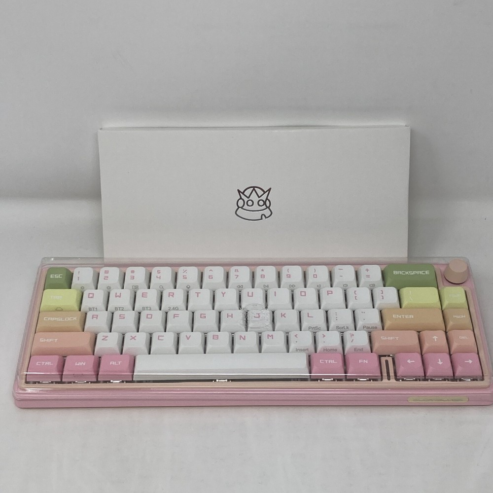 Dustsilver D66 Wireless Mechanical Keyboard Peach