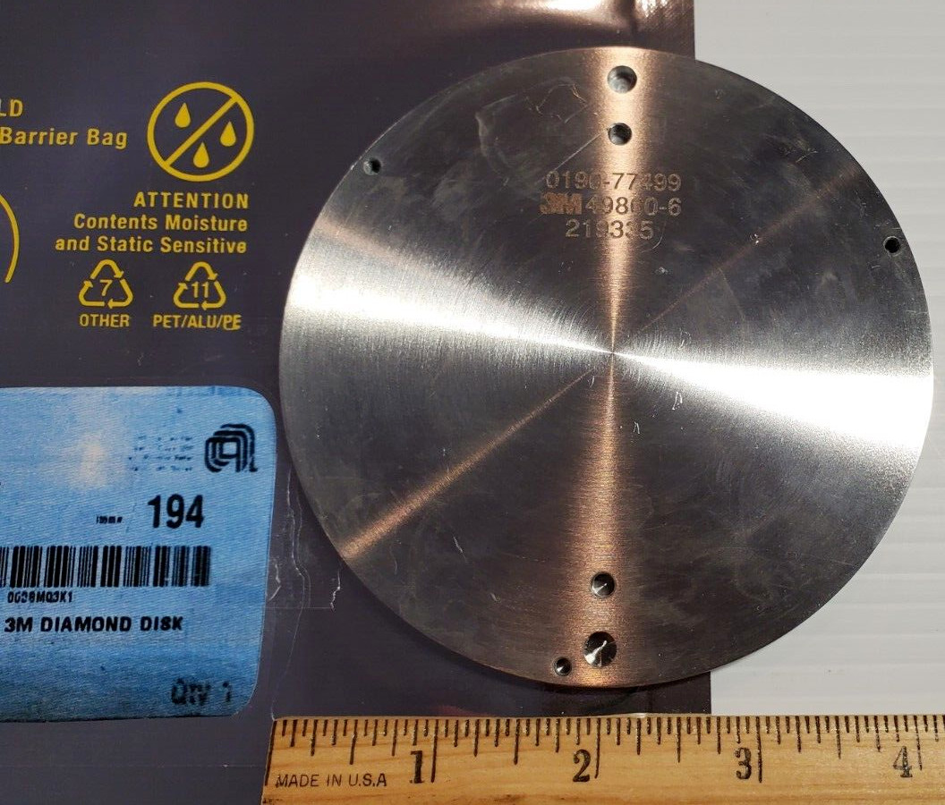 4" AMAT Applied Materials UNIVERSAL 3M DIAMOND DISK Pad 0190-77499 Polisher