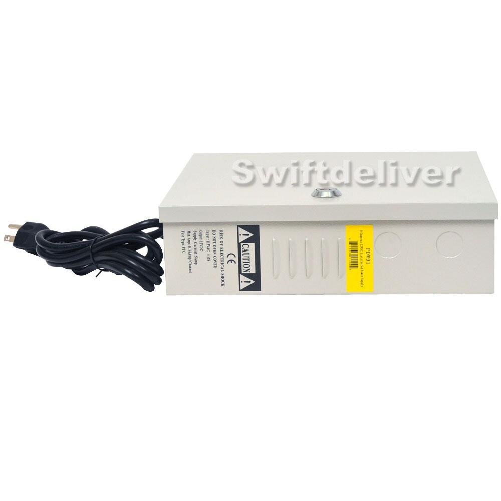9 Channel CCTV Security Camera 12V DC Power Supply Distributed Switch Box 1c7