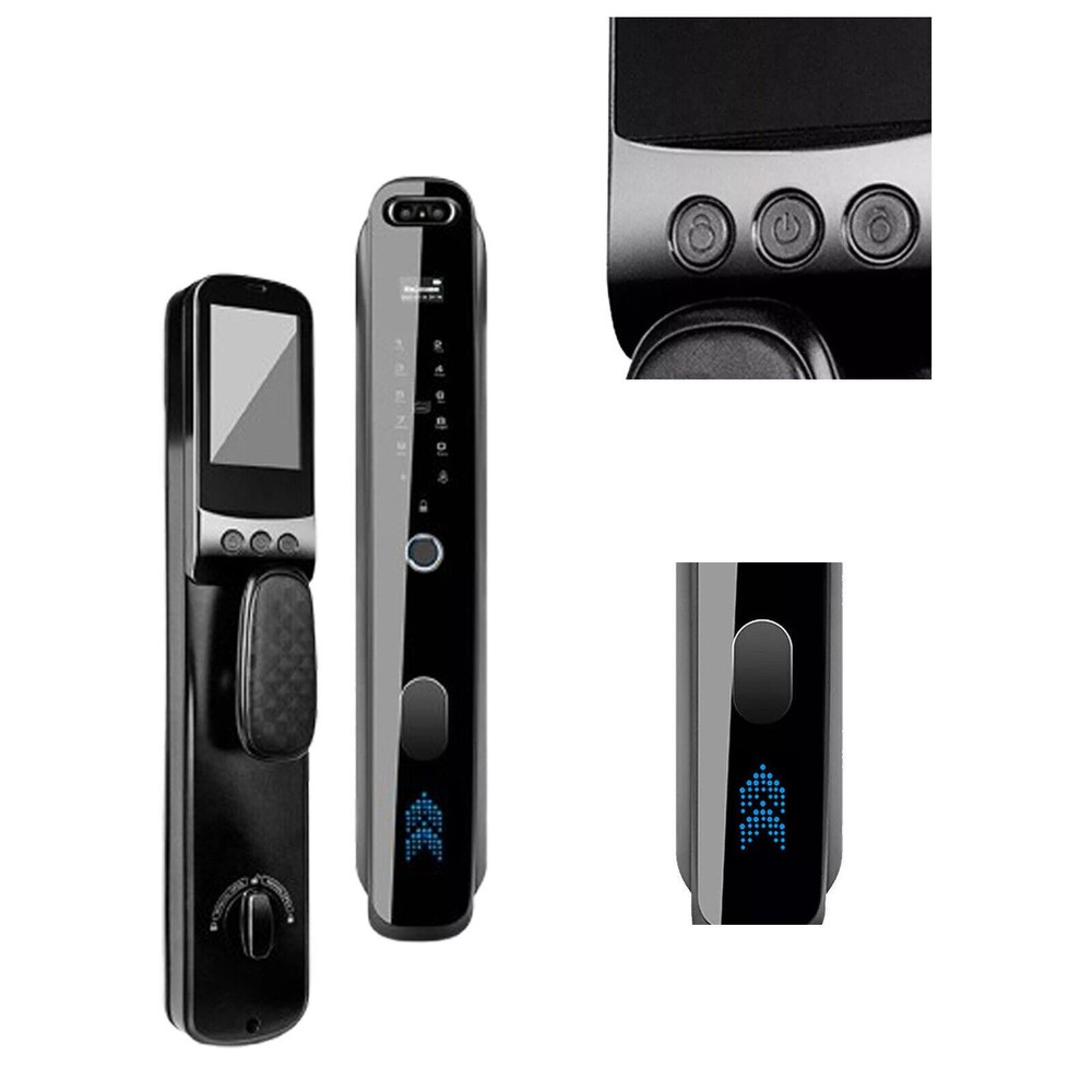 3D Face Recognition Unlock Digital Door Lock With Camera FIngerprint Password