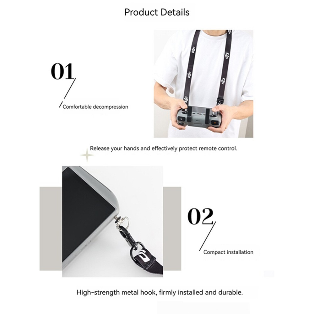 Remote Controller Lanyard Neck Strap Accessory For DJI Mini 4Pro/Air 2S 3 Drone