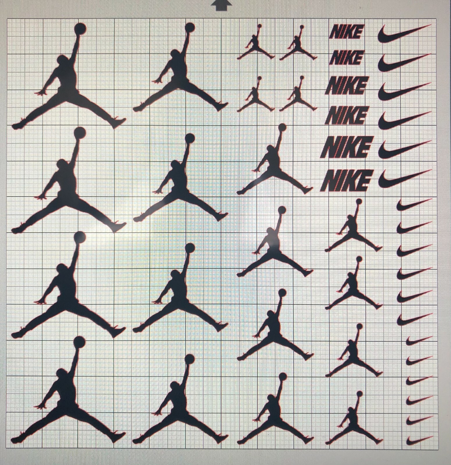 JORDAN JUMPMAN SWOOSH VINYL STENCIL FOR CUSTOM SHOES SNEAKERS AND SMALL PROJECTS
