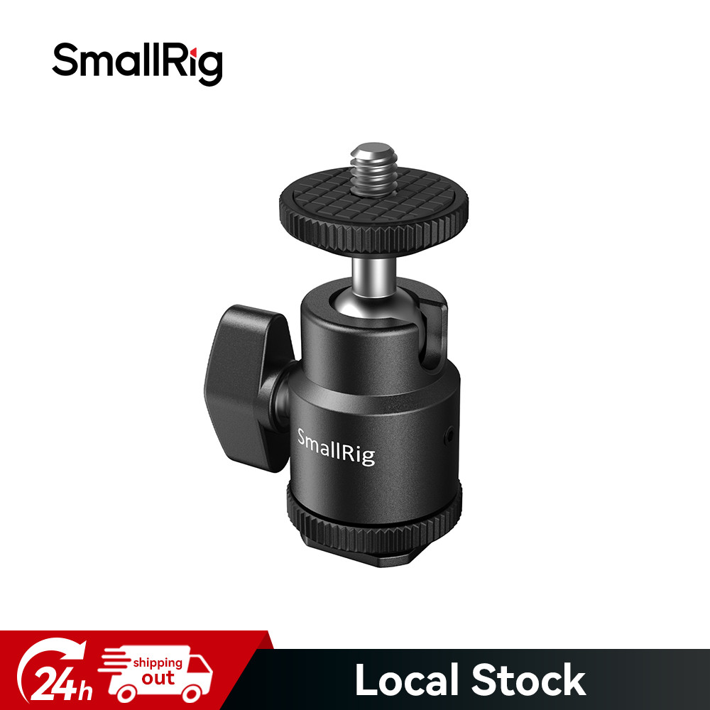 SmallRig Tripod Ball Head Stand with Flash Shoe 1/4" Hot Shoe Mount Adapter 761