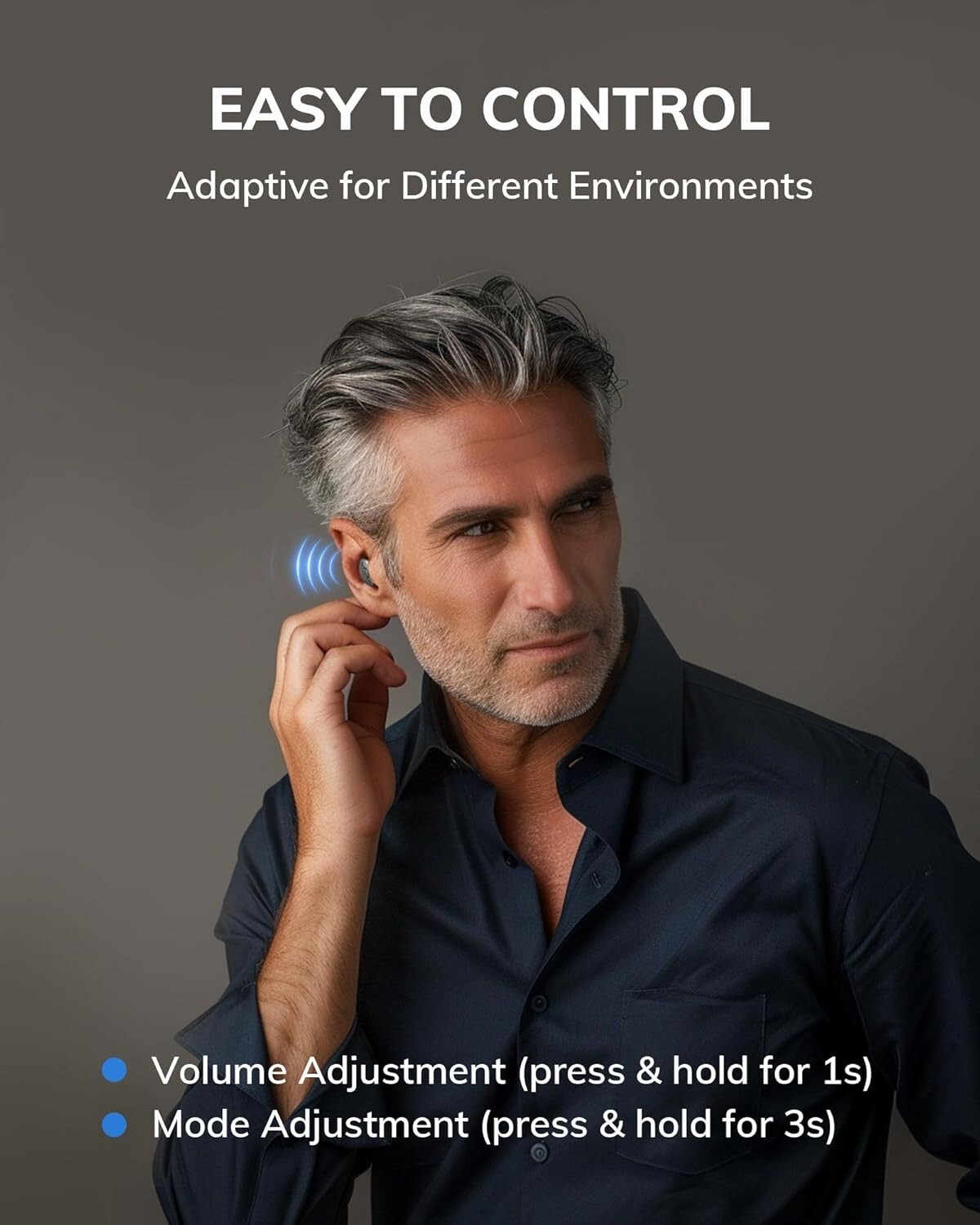 Pair Rechargeable Digital Invisible Hearing Aids Sound Voice Amplifier Mini ITE