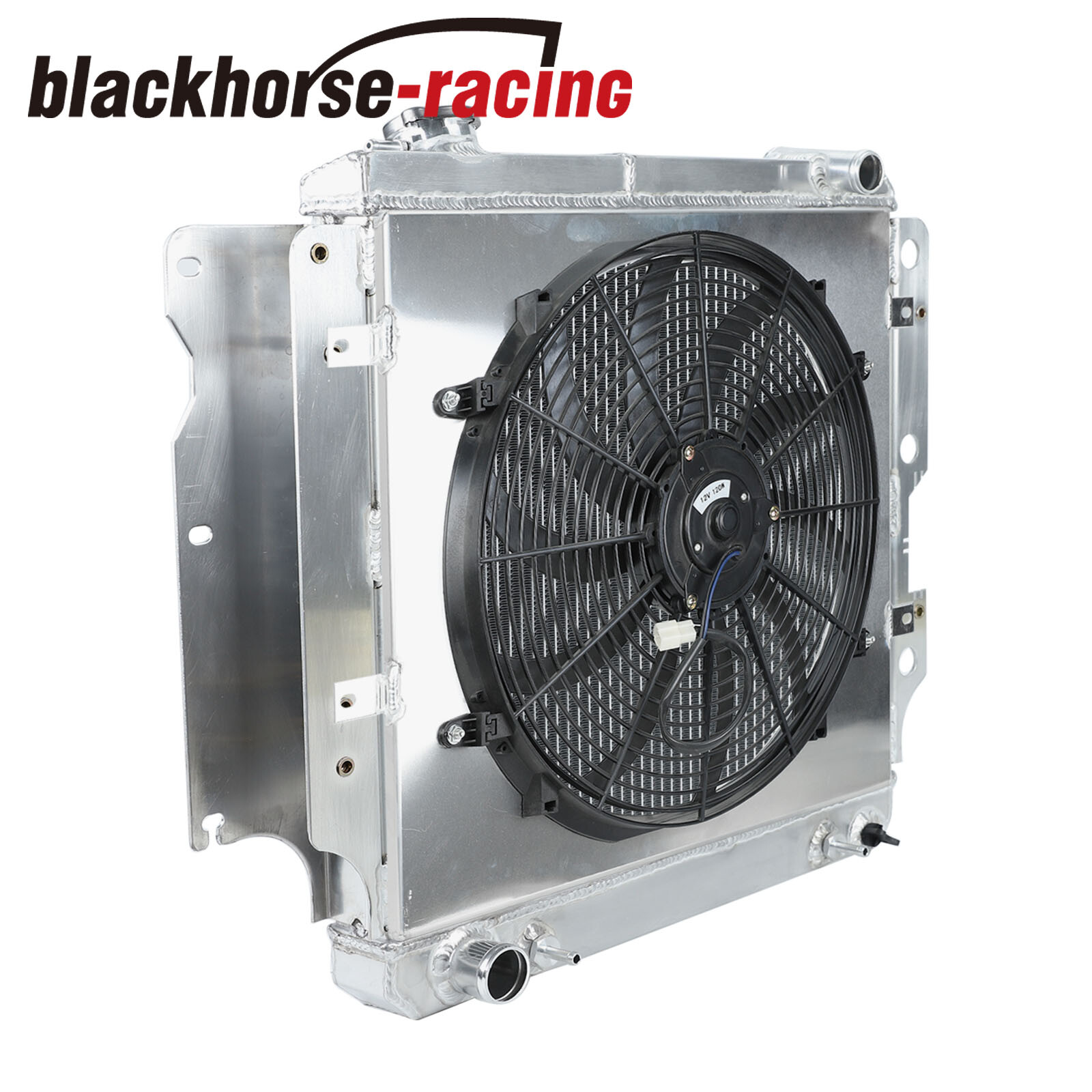 3 Row Radiator+Fan Aluminum Shroud Relay For Jeep 1987-2006 Wrangler TJ YJ L4 L6