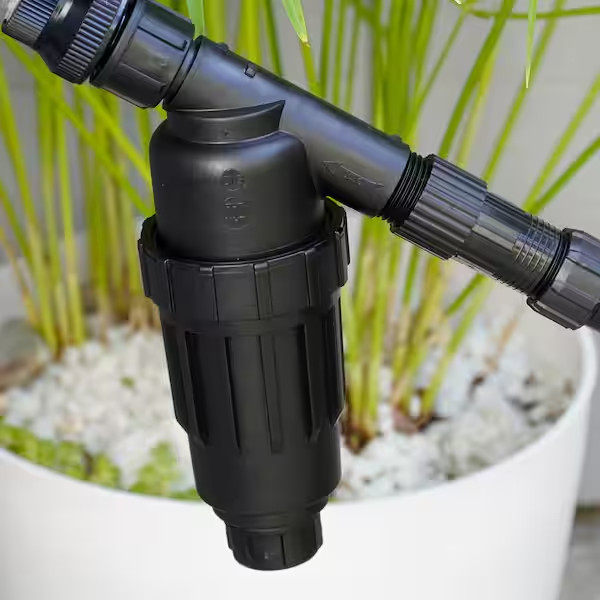 Drip Irrigation System Screen Filter 3/4 in. Hose Thread Adjustable UV Resistant