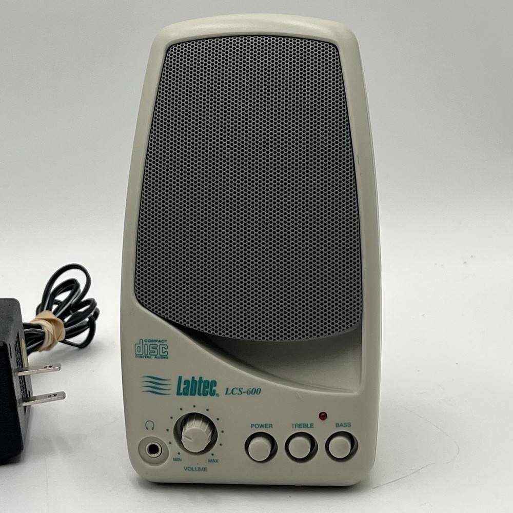LABTEC LCS-600 PC / Computer Speakers VINTAGE! Tested Works