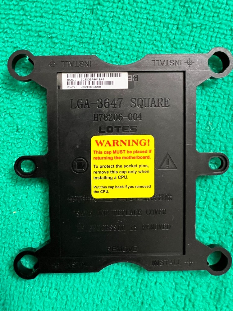LGA 3647 SQUARE CPU Socket Cover Protector H78206-004 ,ORIGINAL