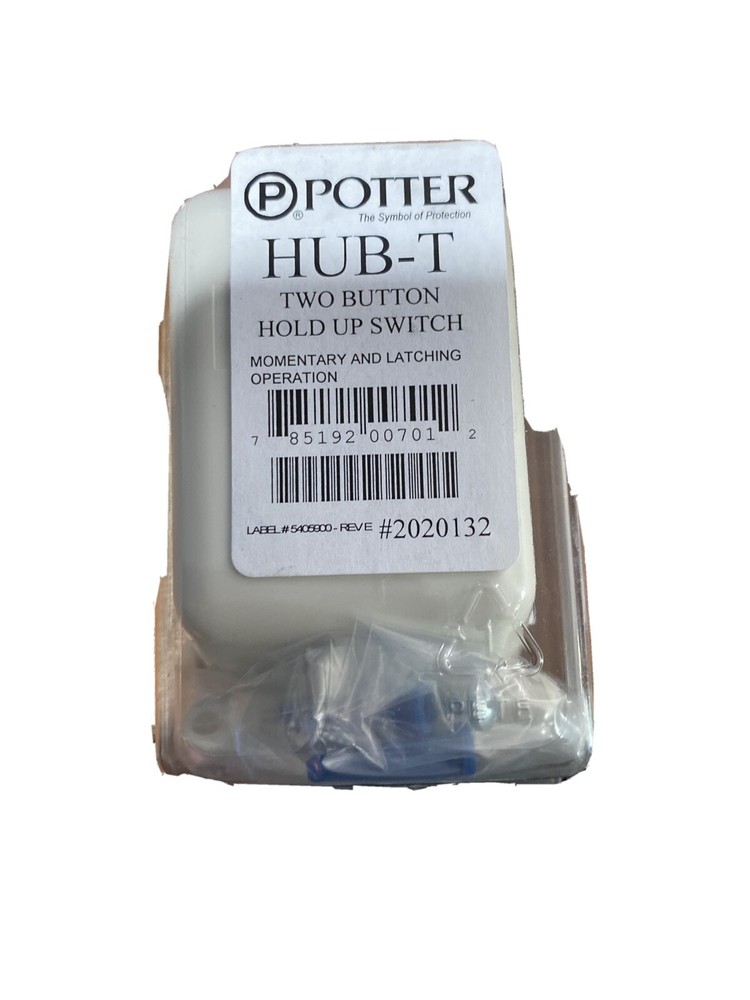 HUB-T Two Button Hold Up Switch Momentary Latching Operation Potter Electric