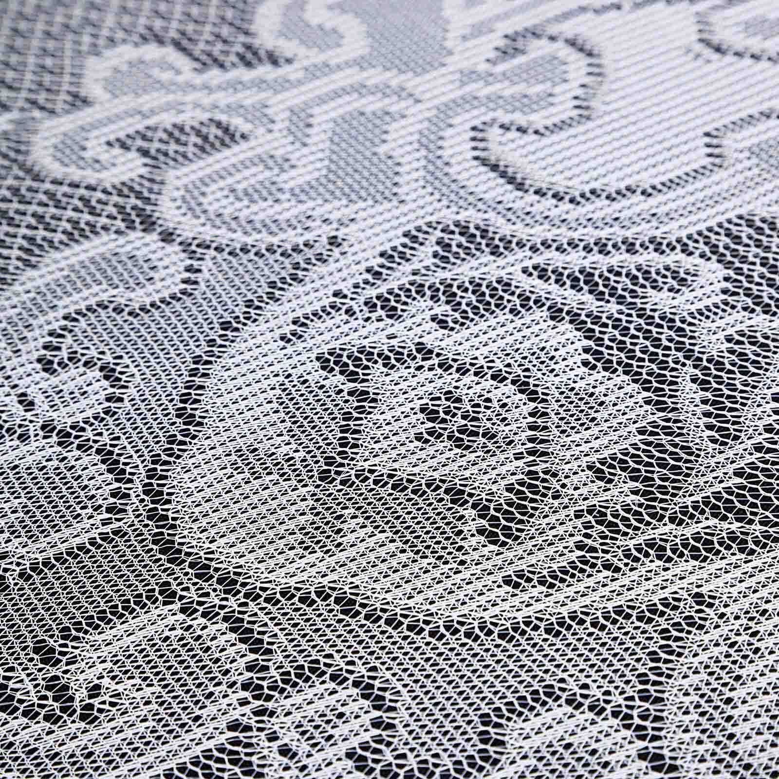 WHITE 60x108 RECTANGLE Floral LACE TABLECLOTH Wedding Party Catering Kitchen
