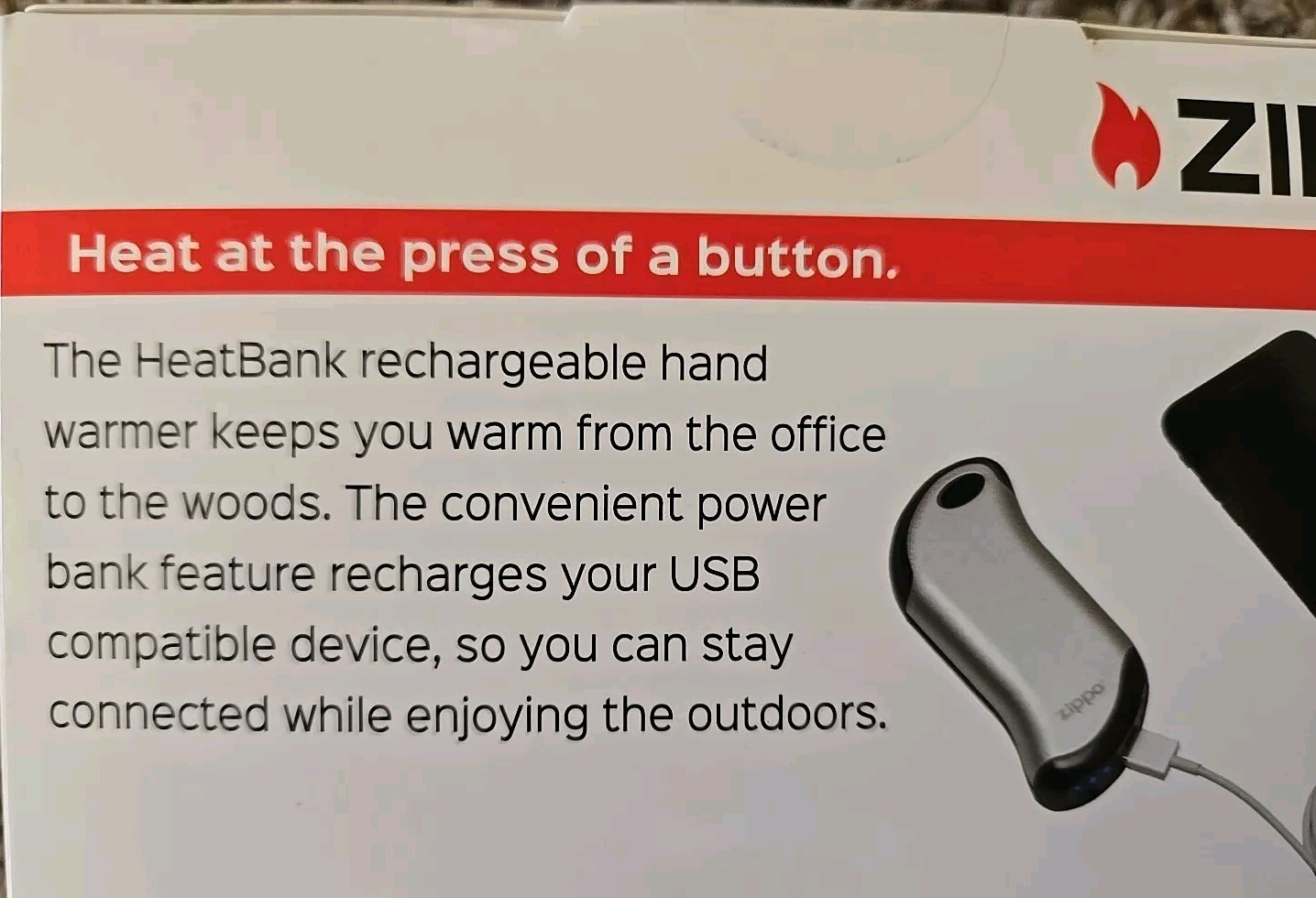 🌟NEW🌟 Zippo SILVER HeatBank 9s Rechargeable Hand Warmer & Power Bank SEALED