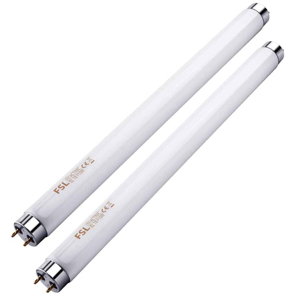 Durable 2-Pack 13'' Bug Zapper Light Tubes - 10W Fluorescent Indoor/Outdoor Use