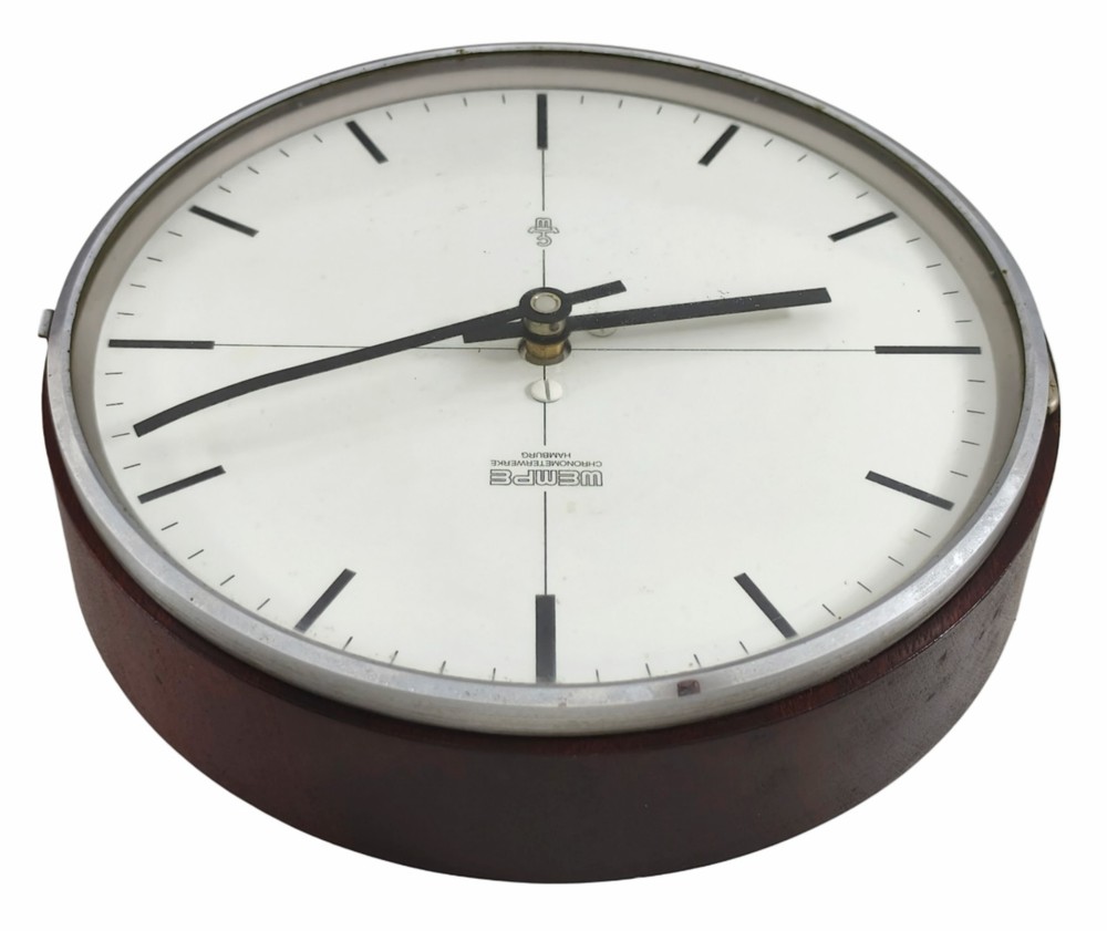 Wempe Ship's Analog Clock Highest Quality Range Chronometerwer Multiuse 12/24VDC