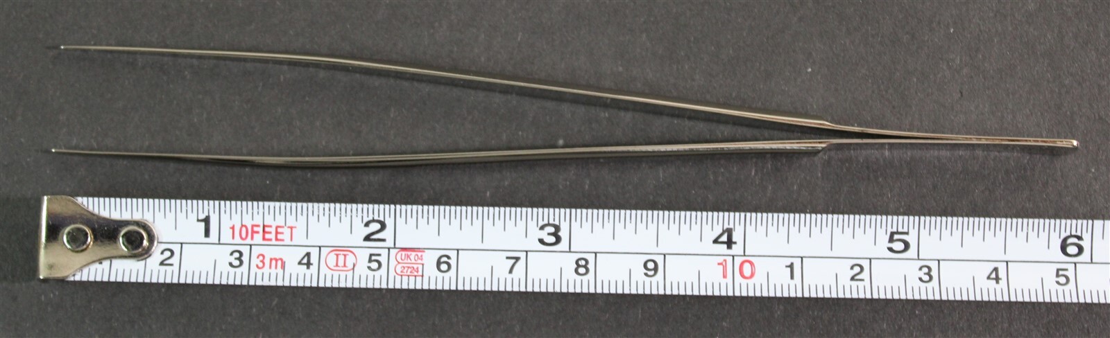 CKStamps : Showgard Stamp Tong #902 Point Tip 6" Long Tweezers W/Plastic Case