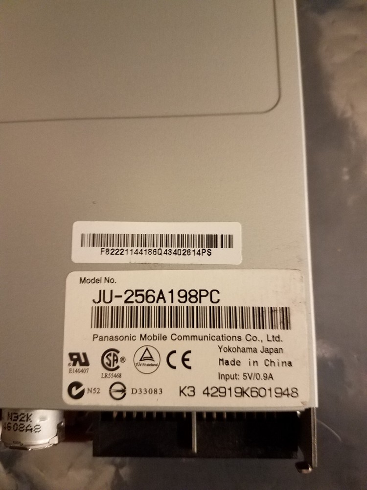Panasonic JU-256A198PC Internal 3.5" Floppy Disk Drive