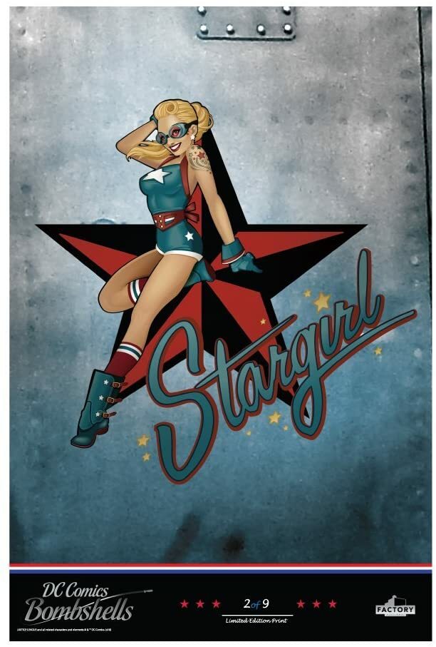 Factory Entertainment DC Comics DC Bombshells Lithograph Print Set