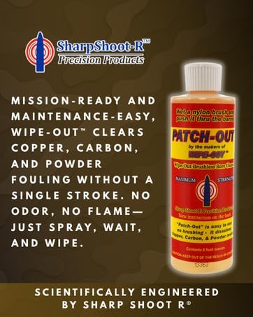 Sharp Shoot R Wipe-Out Liquid Patch-Out Bore Solvent 8oz Gun Cleaner