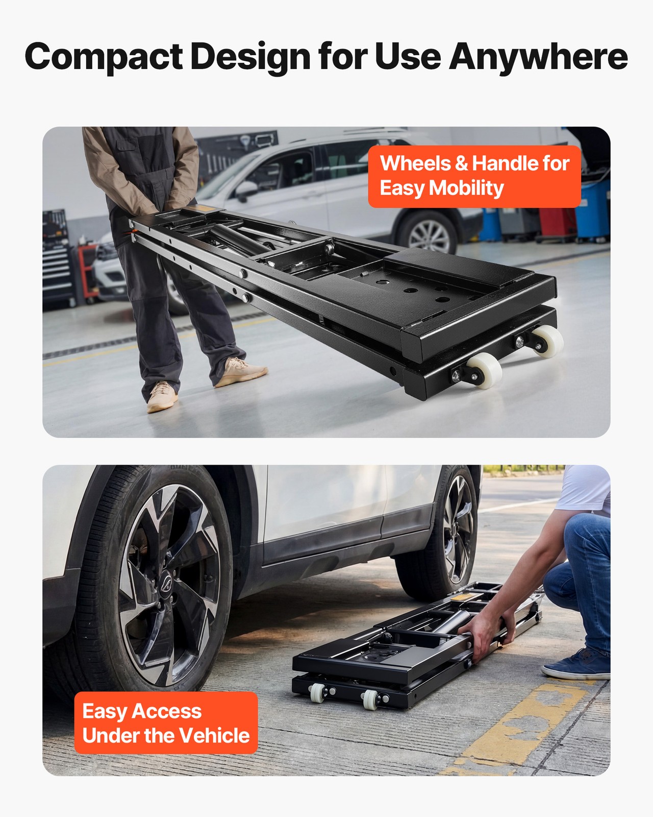 VEVOR 5000 lbs Car Lift Portable Quick Lift System Jack 25.6" Height Home Garage