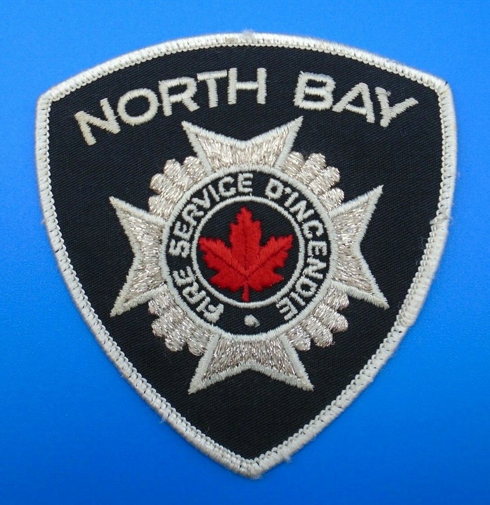 North Bay Fire Department (Canada) Silver Thread Shoulder Patch 4"