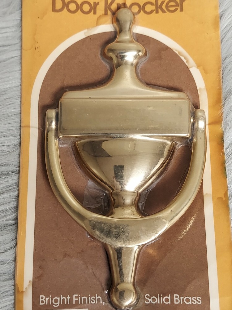 Cole Solid Brass Bright Finish Door Knocker NEW