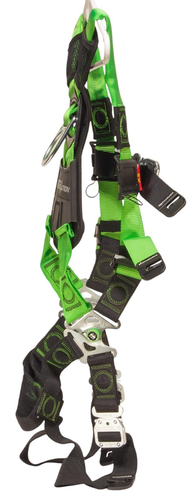 Miller Revolution Harness XS Green Python Webbing Quick Connect Leg Buckles