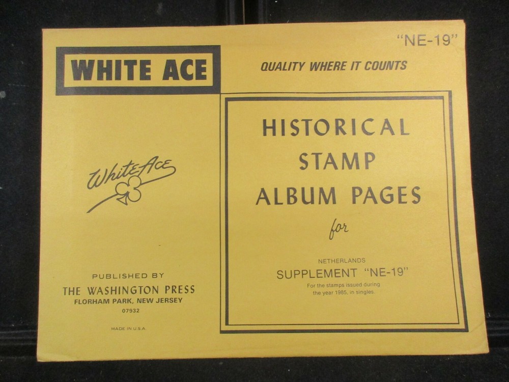 "WHITEACE" NETHERLANDS SUPPLEMENT "NE-19" 1985 SINGLES W/FREE SHP.